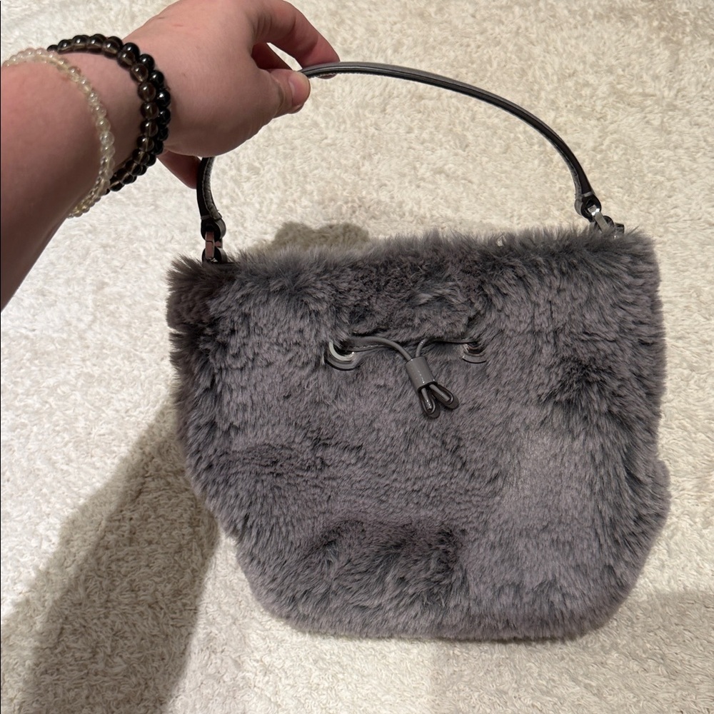 Kate Spade | Gray Faux Fur Women's Bag